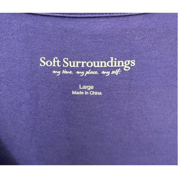 Soft Surroundings Women's Purple Iris Birdsong Seamed Dress Size Large Modal - Picture 3 of 7